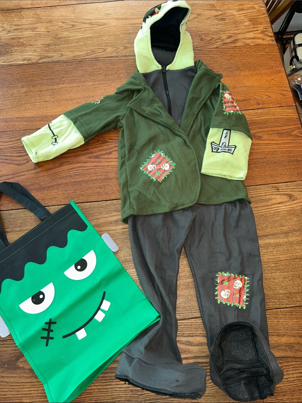 Kids 🧒 Frankenstein Costume Hoodie & Pants Set Bonus Boo 👻 Bag